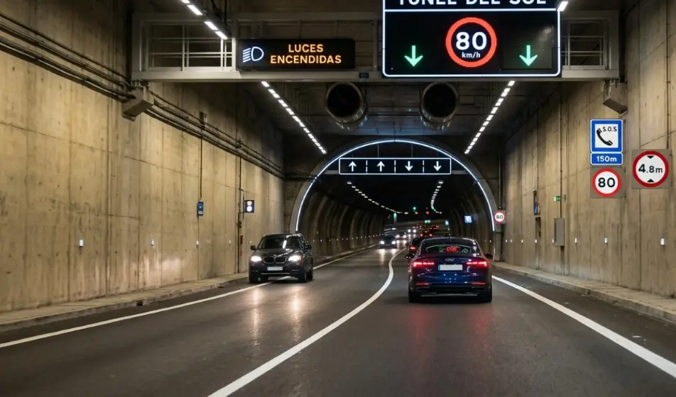 que tipos de señales se deben colocar en un túnel 